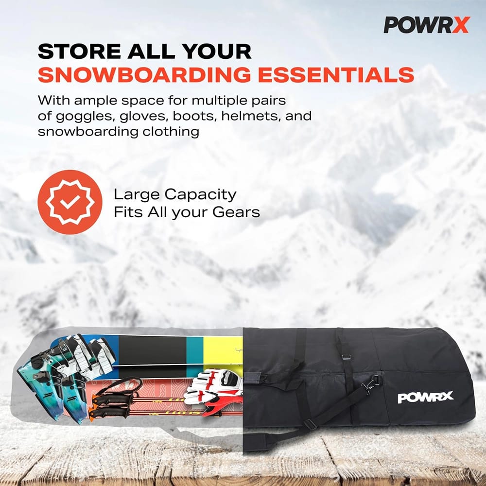 PowerX Padded Snowboard Bag, Black