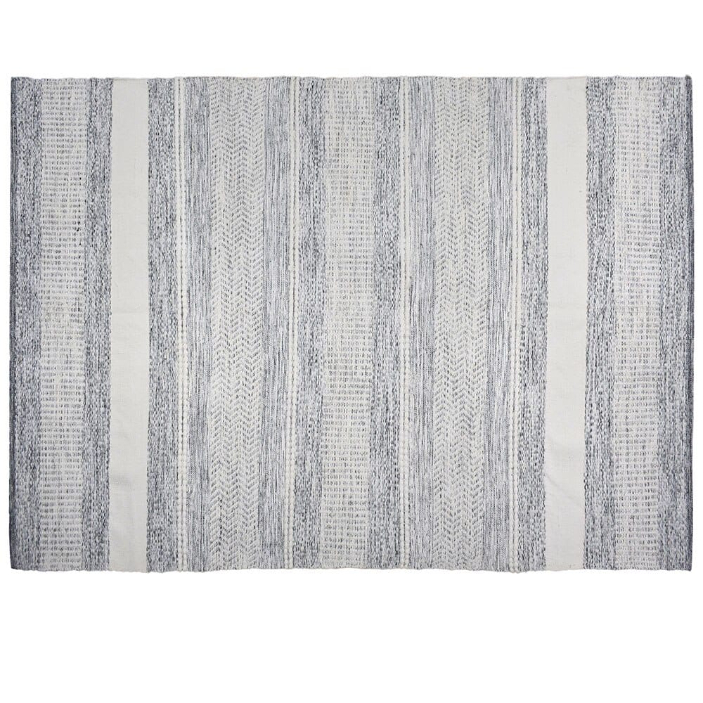 Handwoven 5' x 8' Cotton Melange Area Rug with Non-Skid Backing
