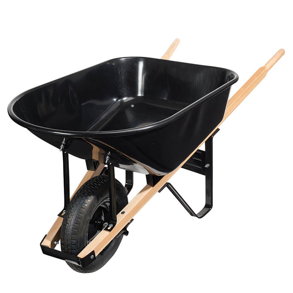 Steel Tub Wheelbarrow, 6 cu ft