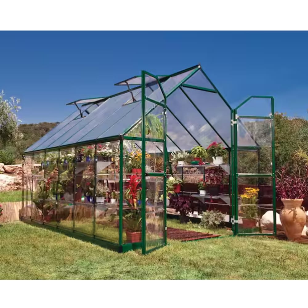Canopia Balance Hybrid Polycarbonate DIY Greenhouse Kit, Green/Clear, 8' x 12'