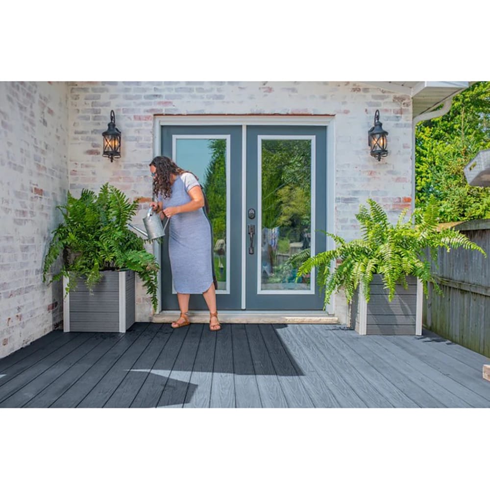 Vita Urbana 22" Cube Planter, Slate, Set of 2