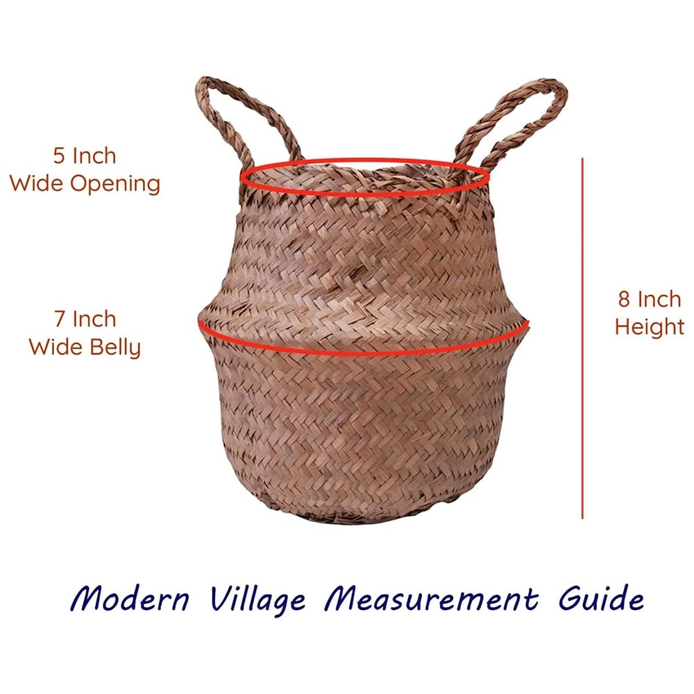 Thirteen Chefs Modern Village Mini Woven Basket for Plants