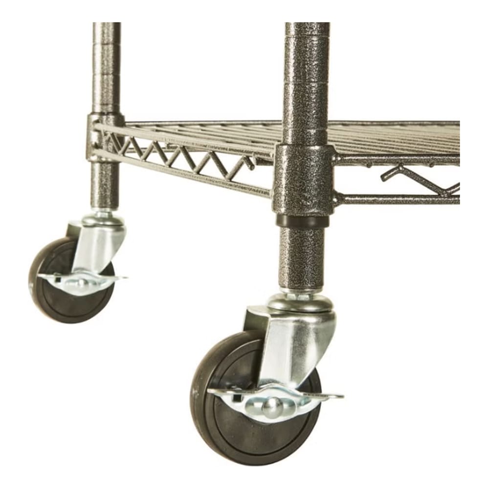 Alera 4-Tier NSF Wire Shelfing, Black Anthracite