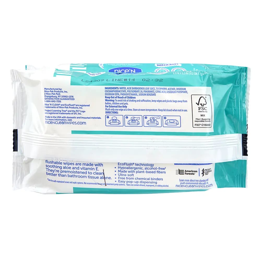 Nice'n Clean Flushable Wipes, 42 ct.