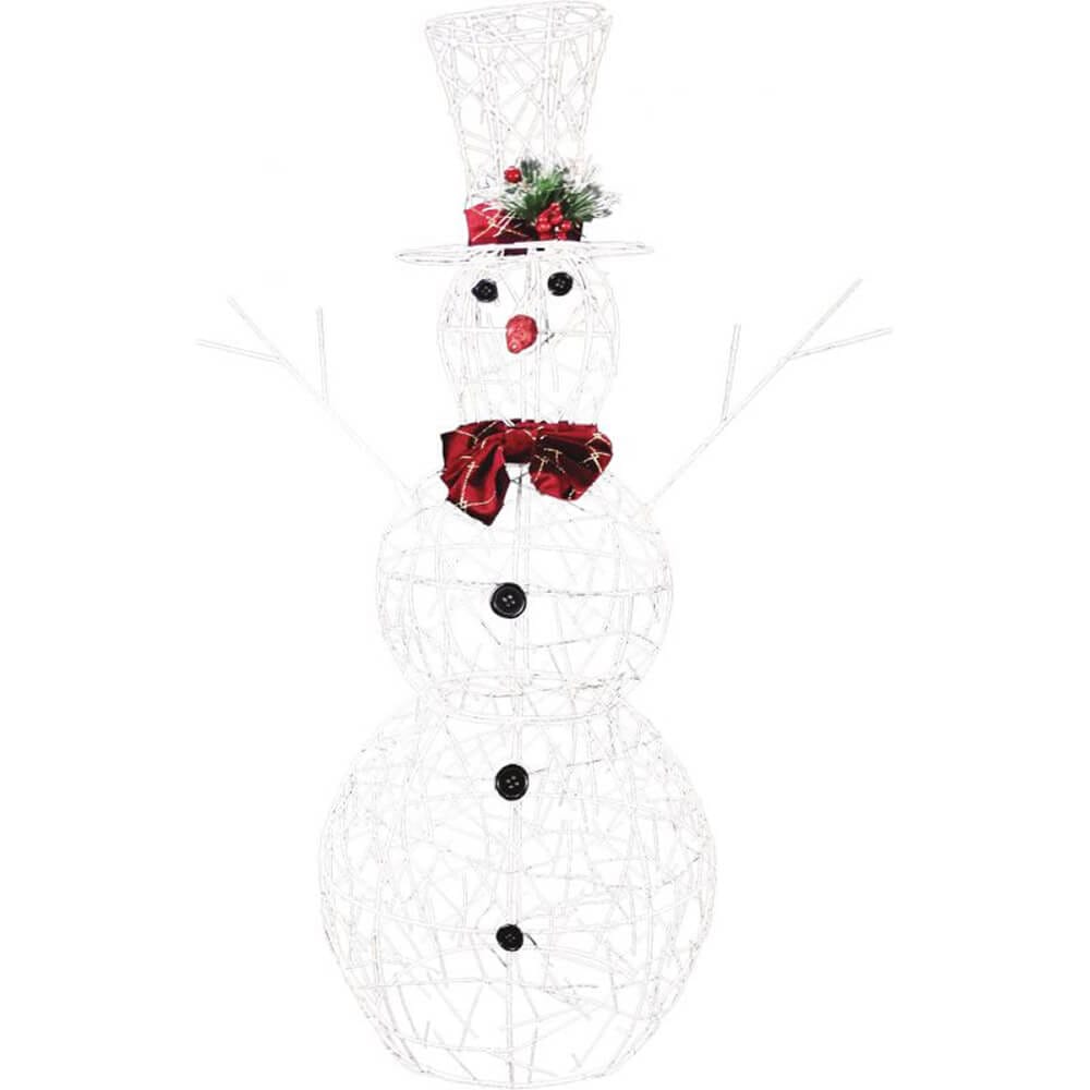 Alpine 36" Outdoor Snowman Decoration with 35-Bulb Warm White LED Lights