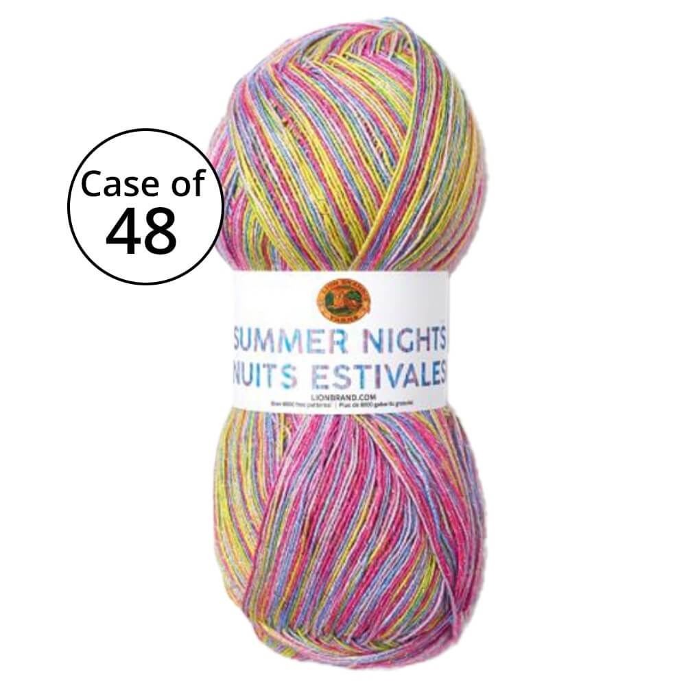 Lion Brand Summer Nights Yarn Bundles, Passion Fruit, Case of 48