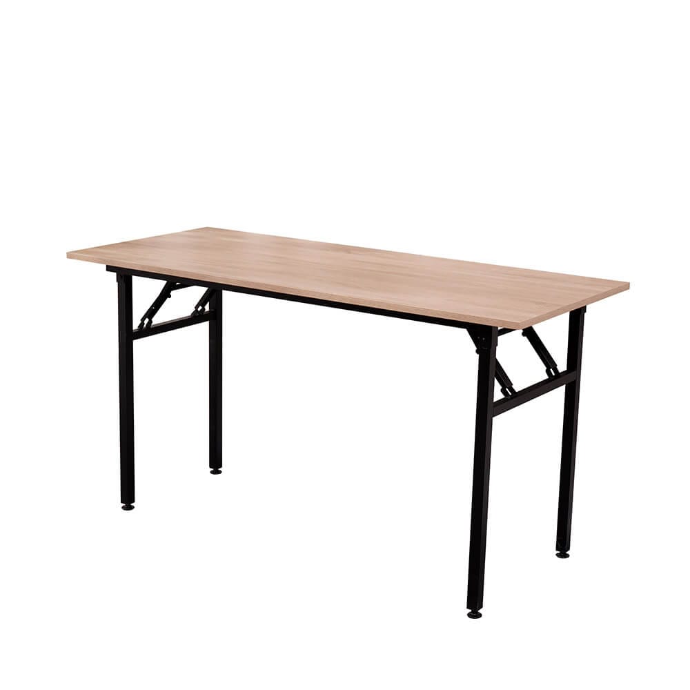 55" Foldable Desk, Natural/Black