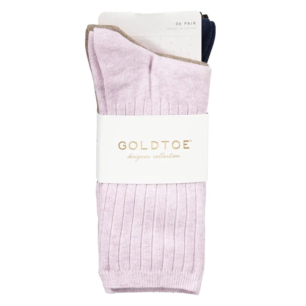 Gold Toe Women's Crew Socks, 6 Pair