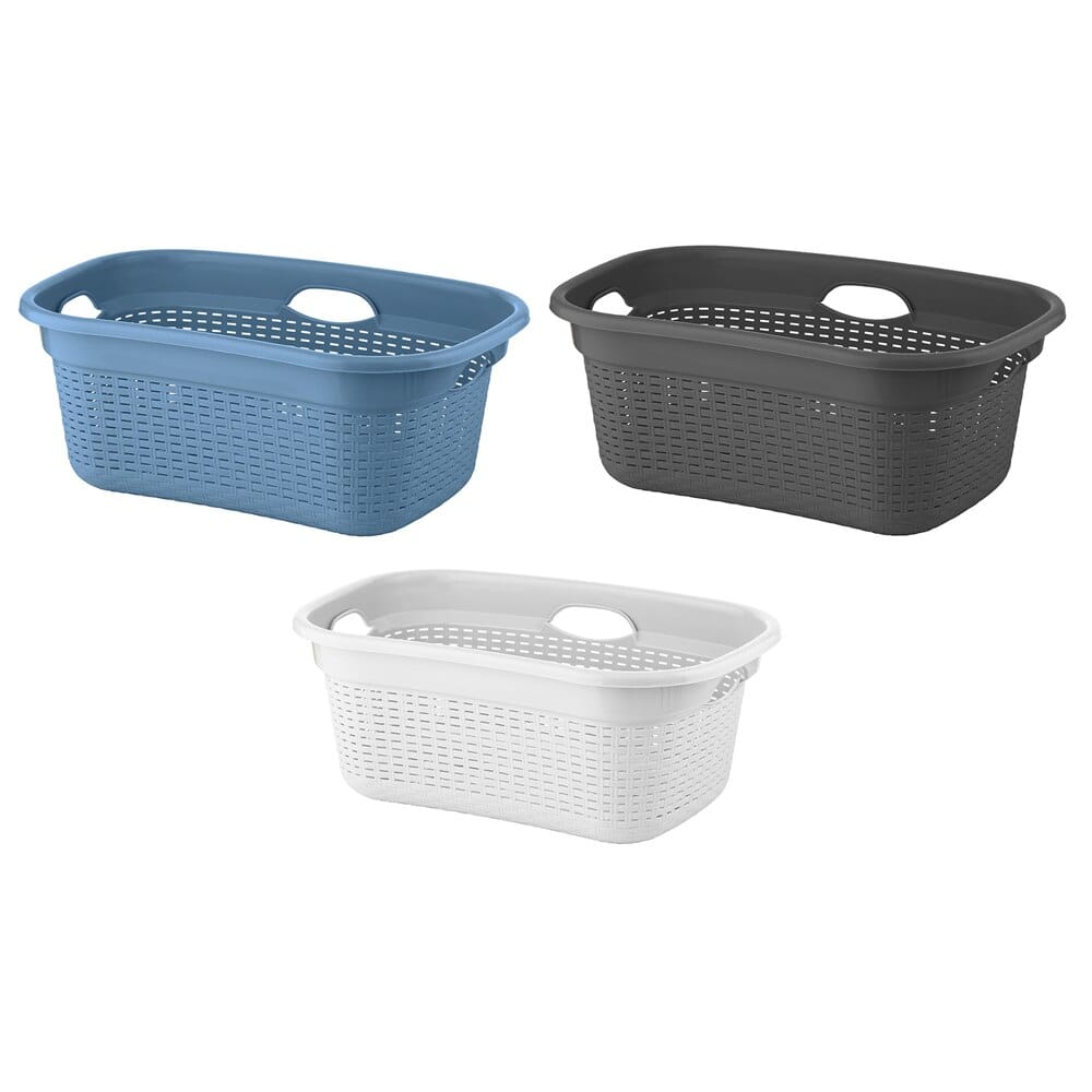 Rectangular Braided Weave Laundry Basket, 50 L