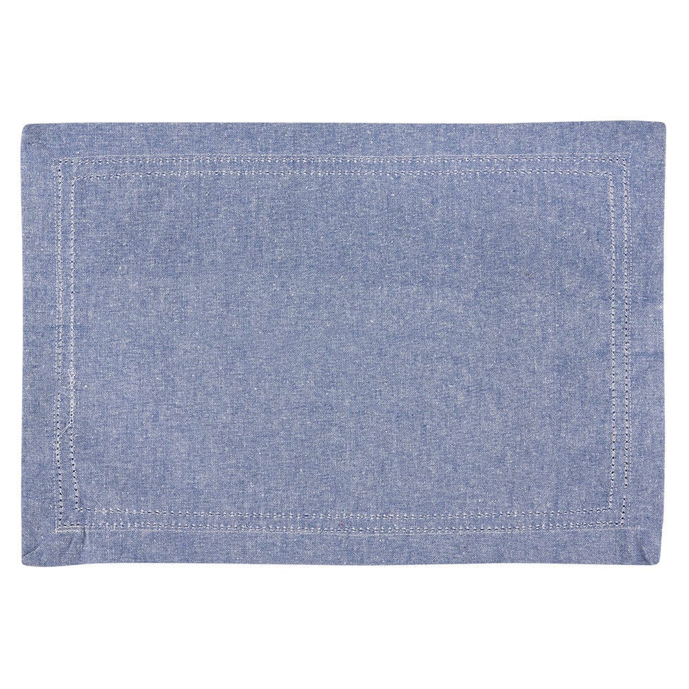Blue Fabric Locklin Placemat, 13 x 19