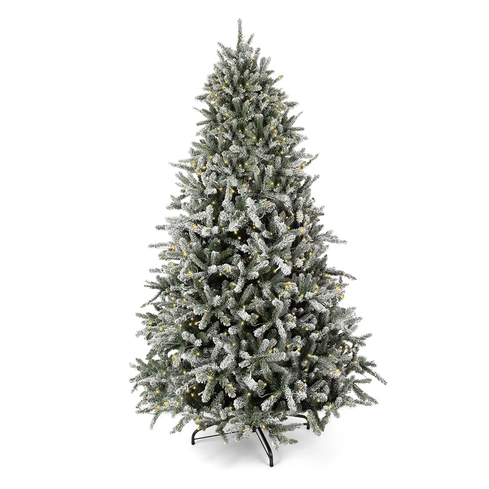Famous Brand 7' Pre-Lit Frosted Blue Spruce Tree