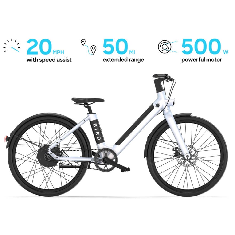 BirdBike V-Frame eBike, Glacier White