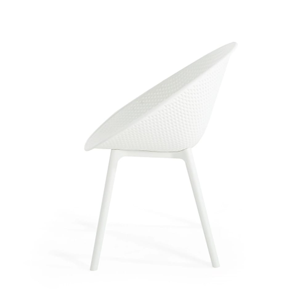 Gable Outdoor Dining Chair, White, Set of 2