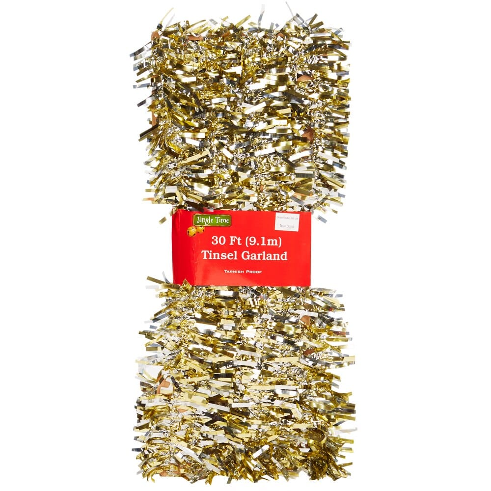 Jingle Time 30' Ice Cut Tinsel Christmas Garland