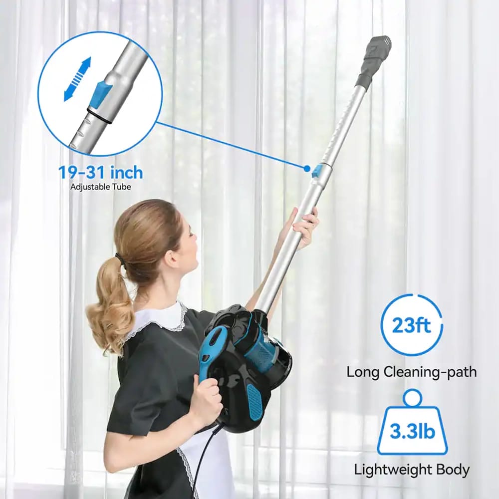 INSE I5 600W Corded Stick Vacuum Cleaner, Blue
