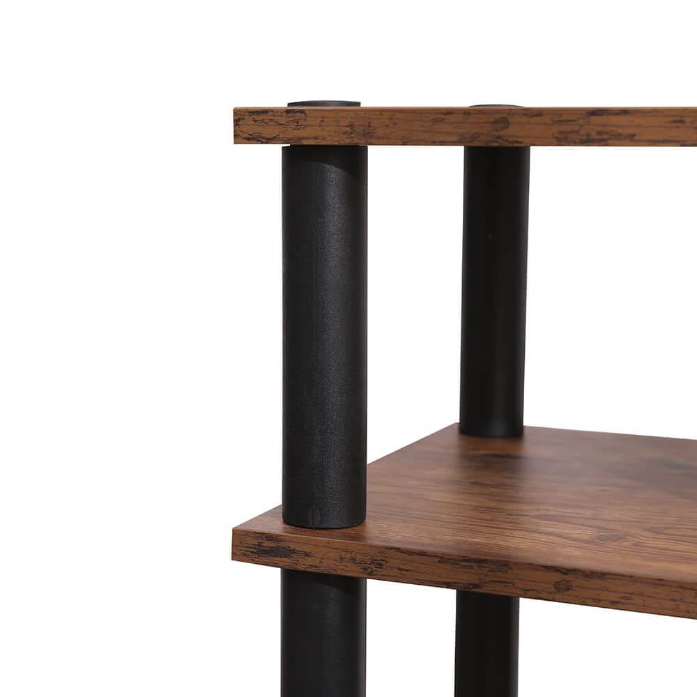 Turn-N-Tube End Table, Set of 2, Rustic Brown/Black