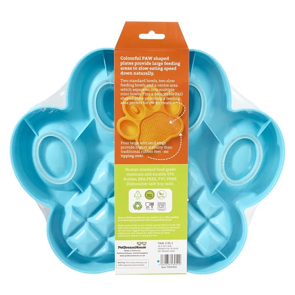 Pet Dream House 2in1 Paw Slow Feeder and Lick Mat