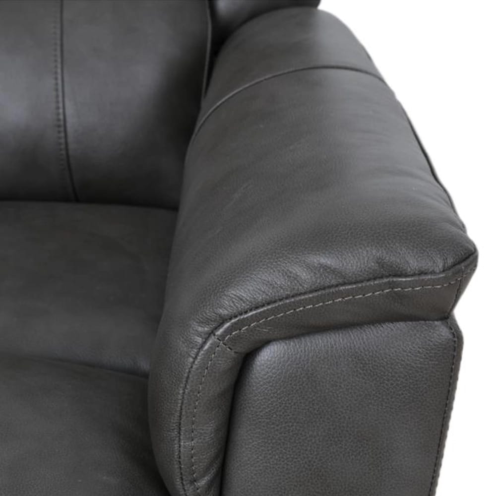Madrid Leather Swivel Recliner, Gray