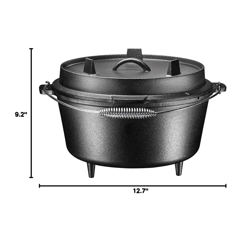 Bruntmor 8.5-Quart 3-Legged Round Cast Iron Pot