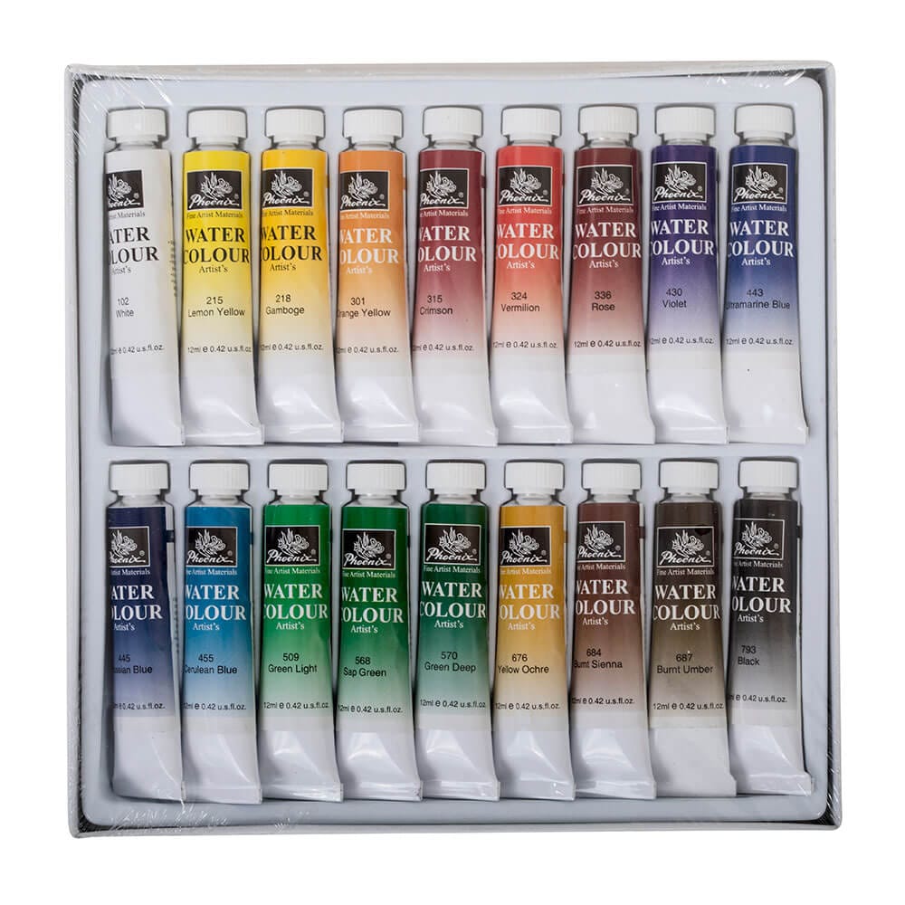 Phoenix Artist Water Colour Set, 18 Piece