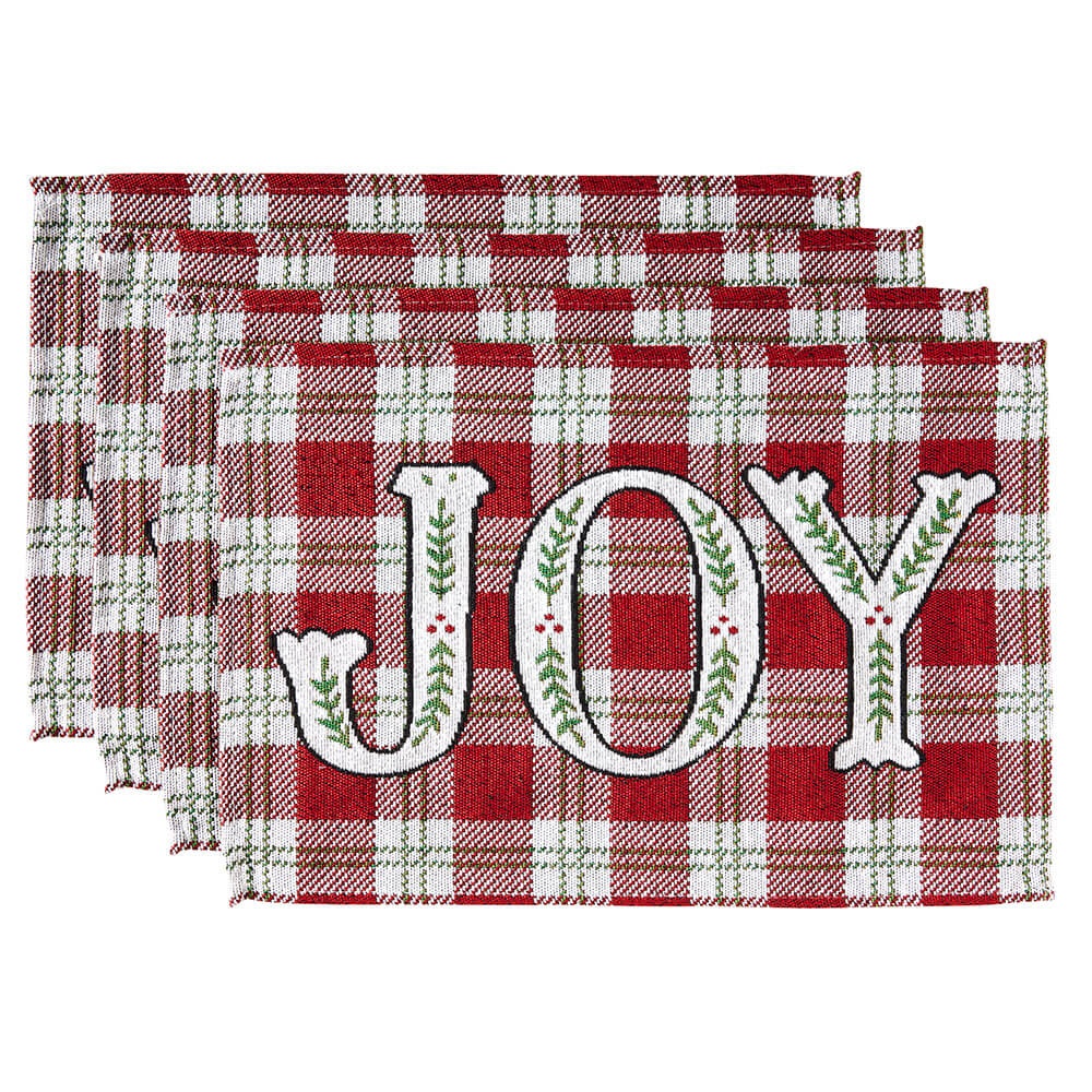 Cotton Christmas Placemats, Set of 4