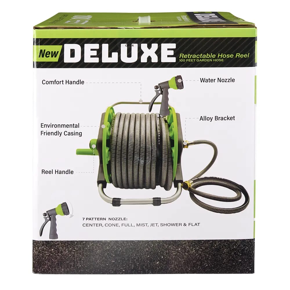 Deluxe Retractable Hose Reel, 100'
