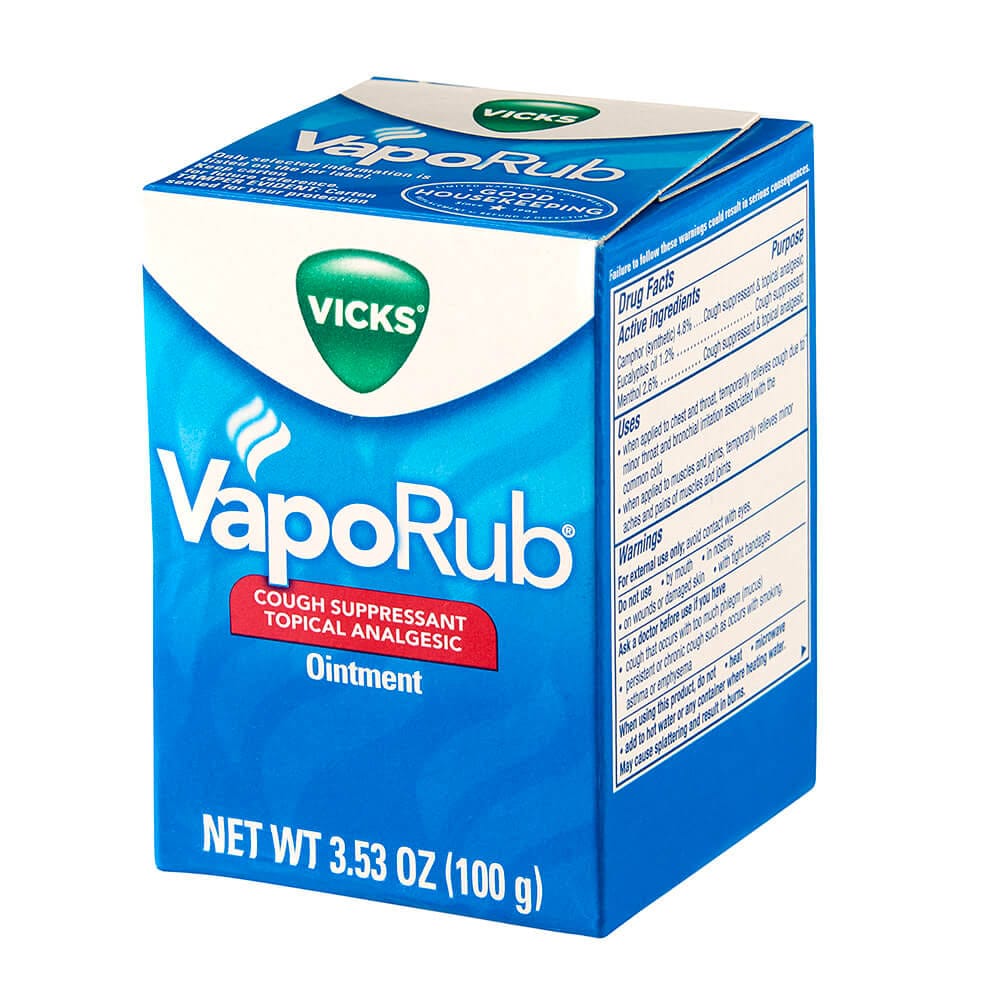 Vicks VapoRub Cough Suppressant Topical Analgesic Ointment, 3.53 oz