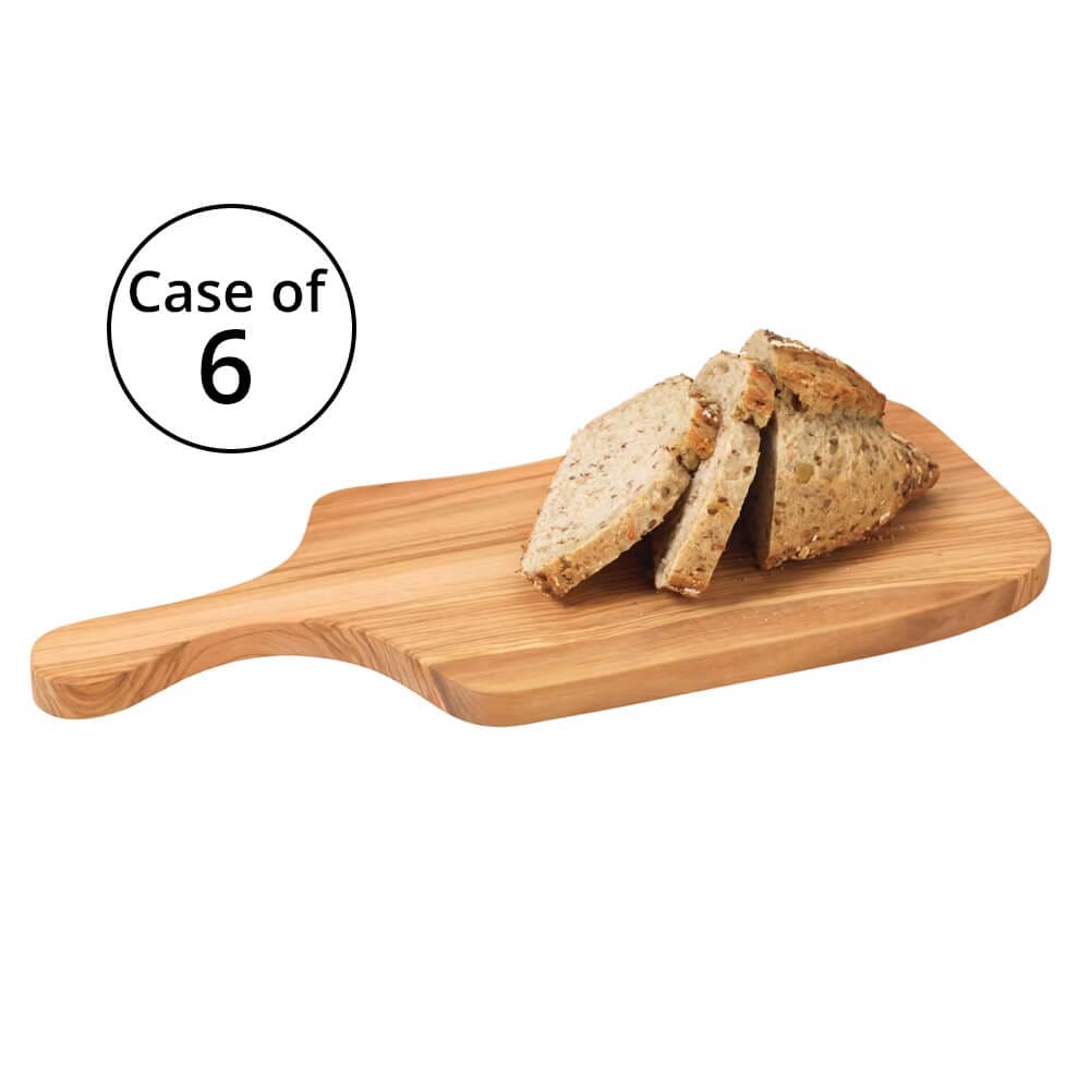 Oneida Farm to Table Olive Wood Boards with Handles, Case of 6