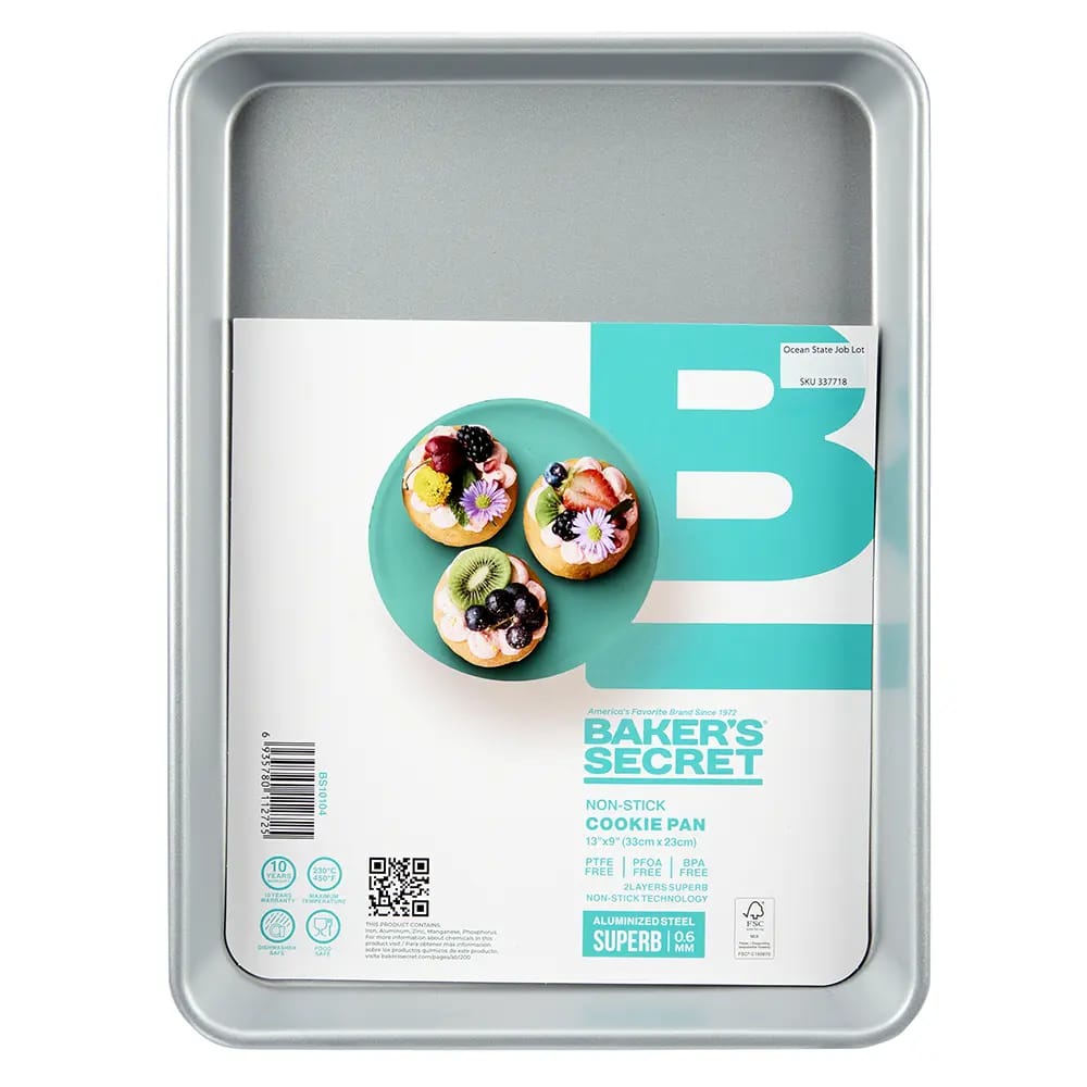 Baker's Secret Non-Stick Aluminized Steel Cookie Pan, 13" x 9"