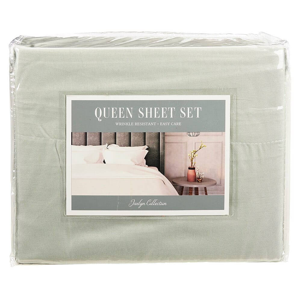 Jaclyn Collection Microfiber Queen Sheet Set, 4 Piece