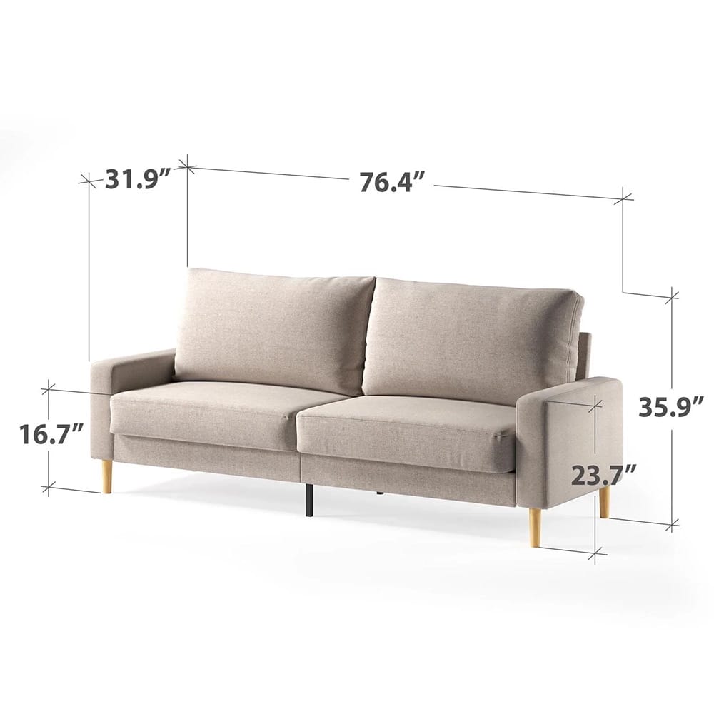 Zinus Colton Upholstered Sofa, Beige