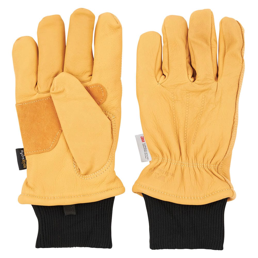 Wells Lamont HydraHyde Men's Cold Weather Insulated Leather Gloves, Large