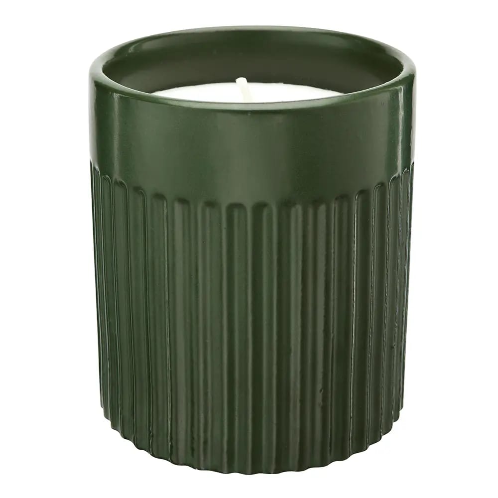 Green Ceramic Citronella Candle, 7 oz