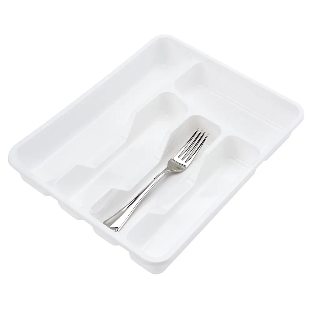5 Section Cutlery Tray, White