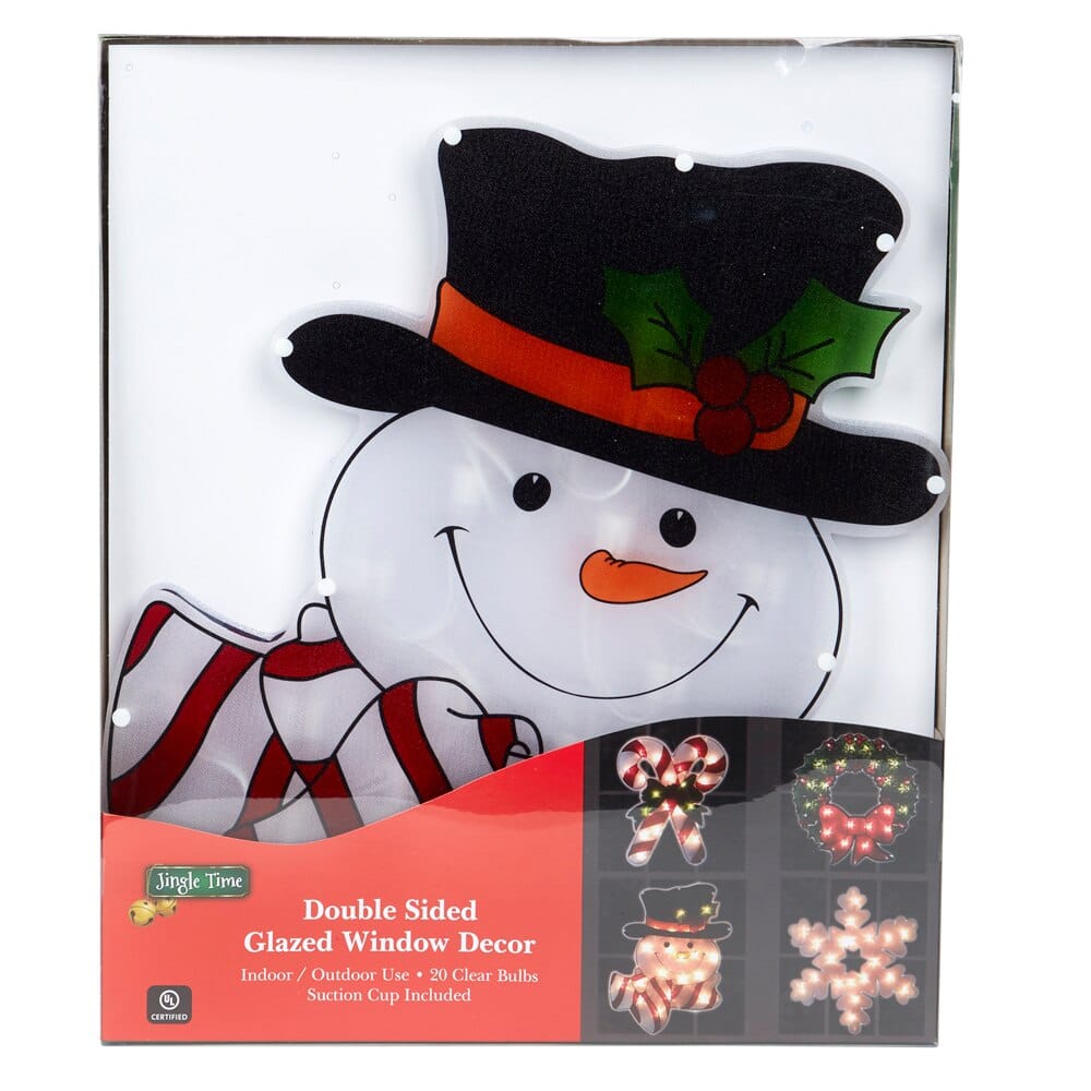 Jingle Time Double Sided Glazed Window Decor