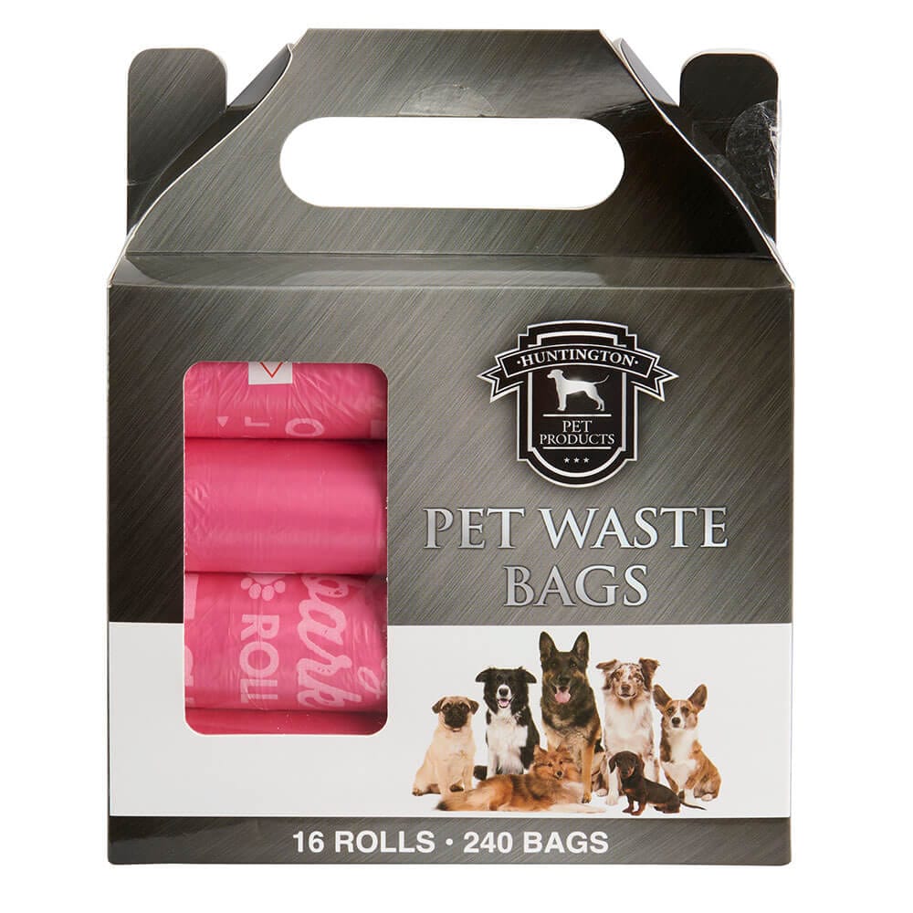 Huntington Pet Products Waste Bags, 16 Rolls