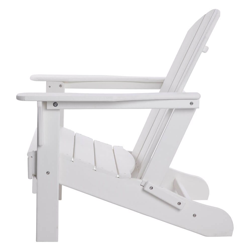 All-Weather Folding Adirondack Chair, White