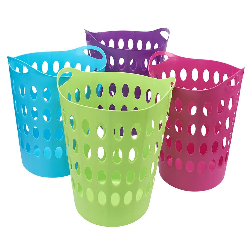HemiCasa Round Flexible Plastic Laundry Hamper, 50LT