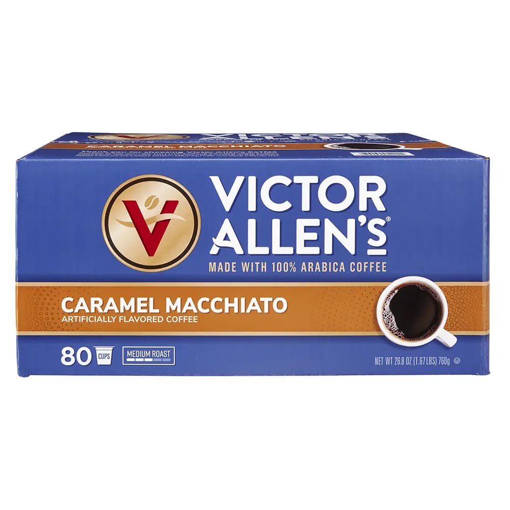 Victor Allens Caramel Macchiato Coffee Cups, 80 Count