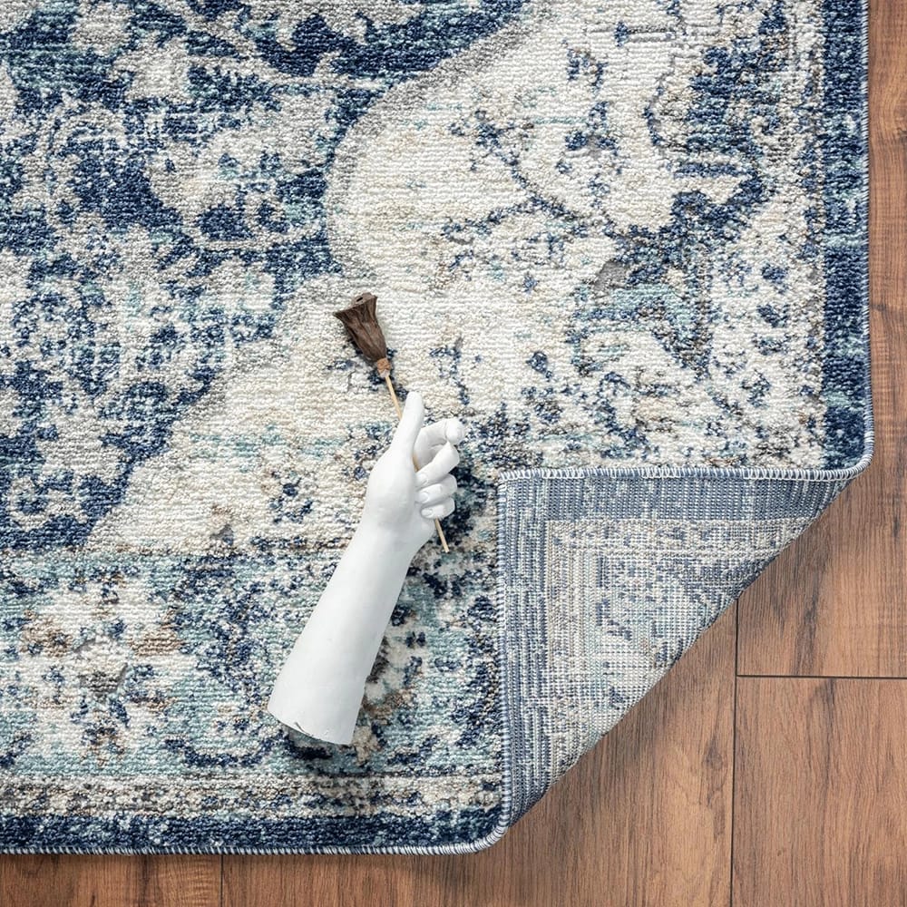 Euston 8'8" x 12'6" Modern Area Rug, Blue