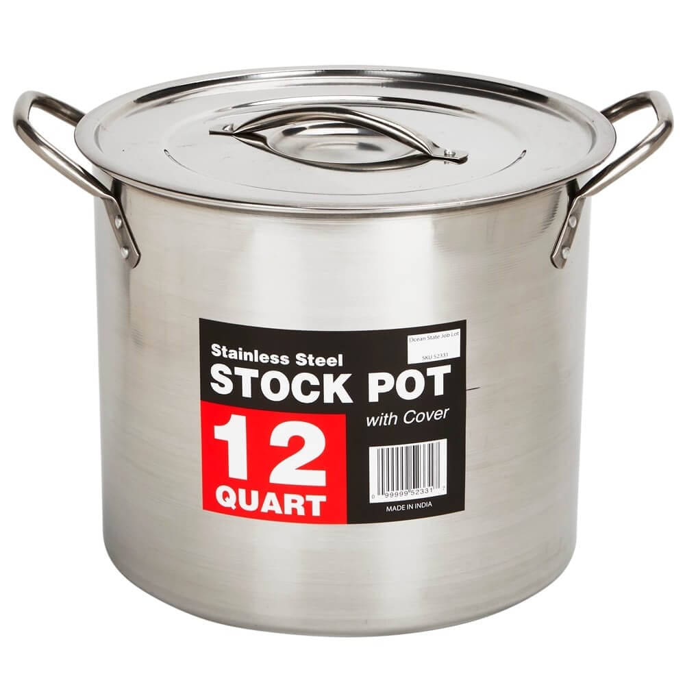 Stainless Steel 12 Qt Stock Pot with Cover