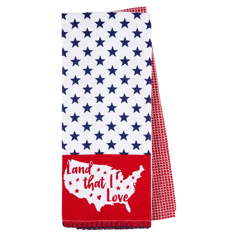 Patriotic Cotton Kitchen Towel Set, 2 Piece