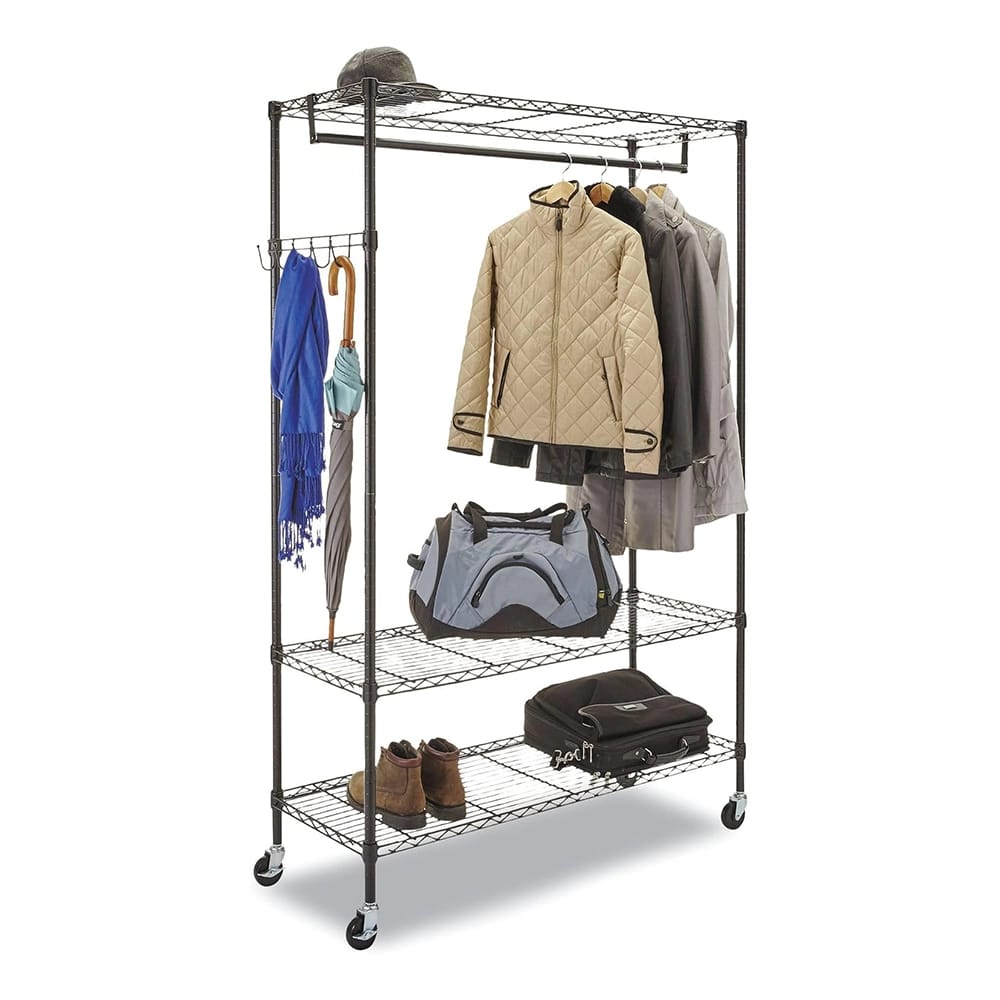 Alera Wire Shelving Garment Rack, Black