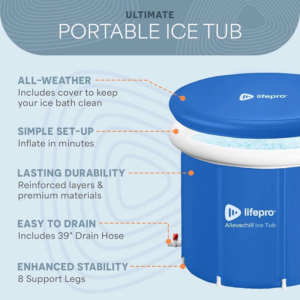 Lifepro Allevachill Recovery Ice Tub, Blue