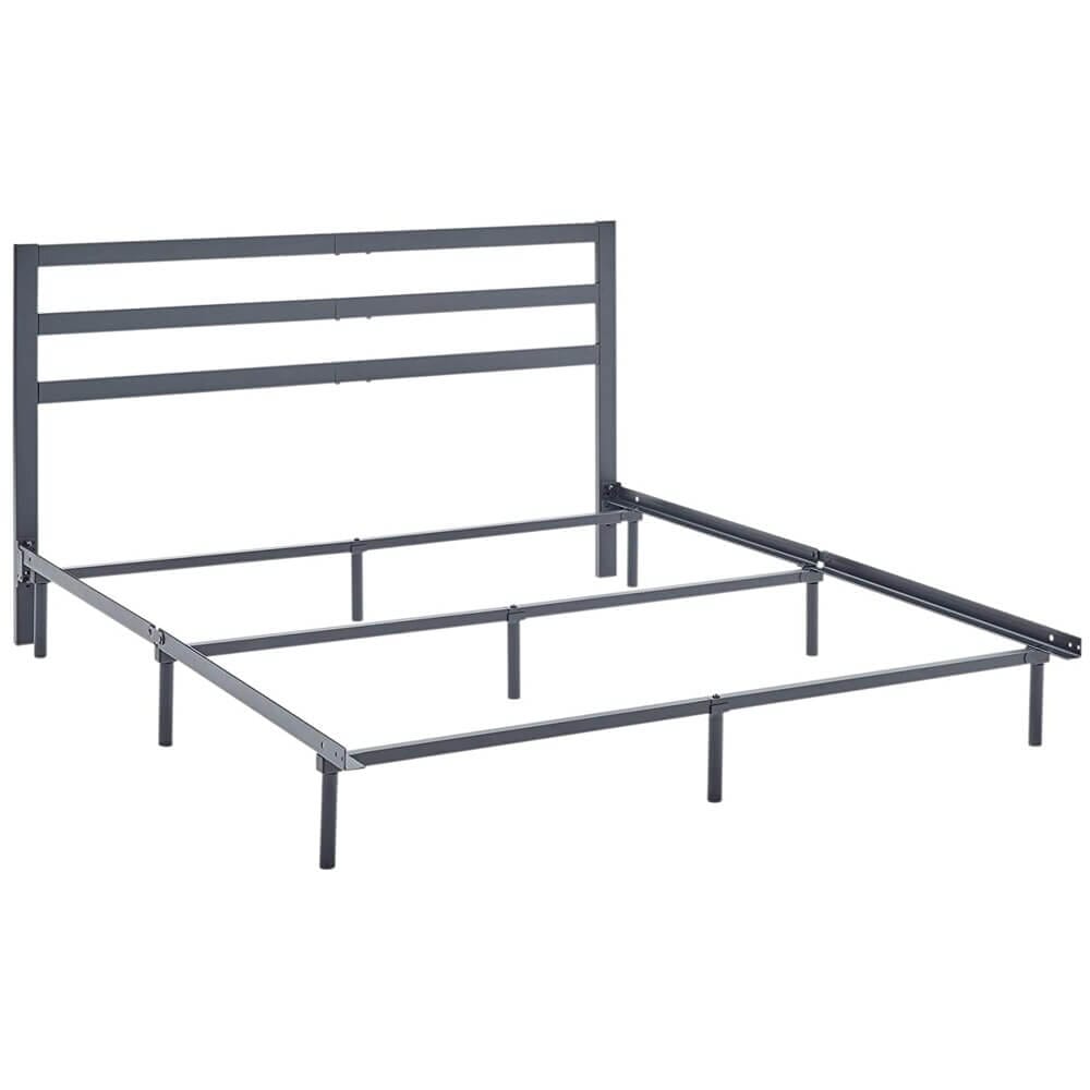 Classic Brands Grande Metal Full Bed Frame with Headboard, Black