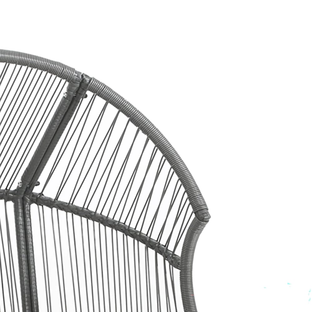 Palos Outdoor Wicker Glider Chair with Cushion, Dark Gray