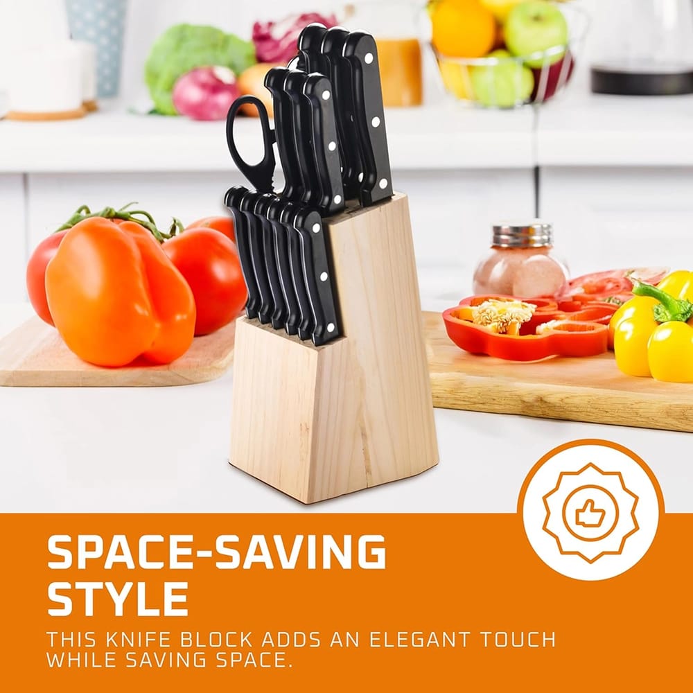 Bruntmor 15-Piece Cooking Knife Set