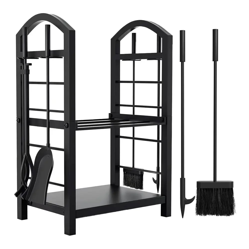 Amagabeli Arched Fireplace Log Rack