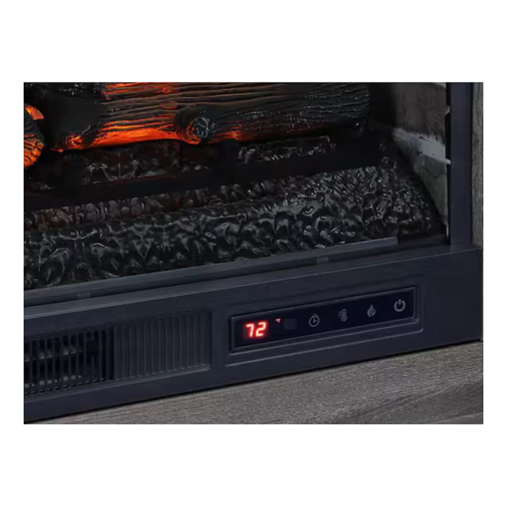 Whalen 65-Inch Freestanding Fireplace Console, Ash Gray
