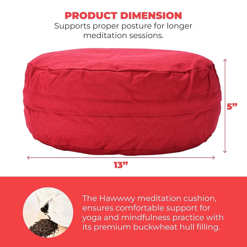 13" Meditation Cushion, Red